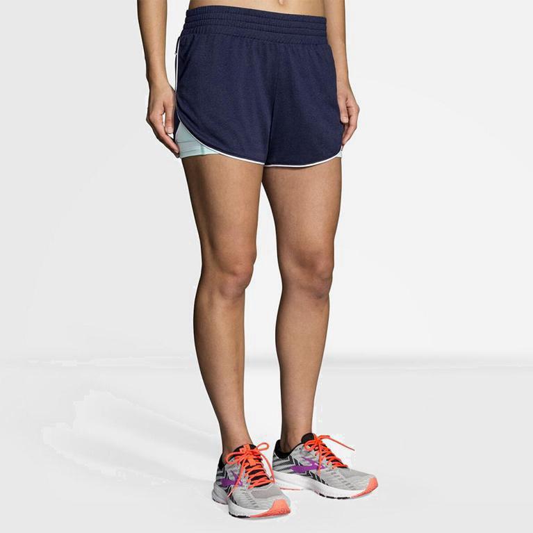 Brooks Rep 3 2-In-1 Mujer Pantalones Cortos - Azules (5109QSYZI)